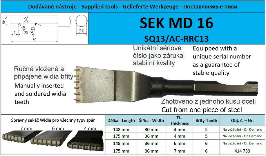 Widia chisel MD16