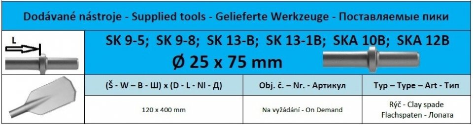 R 25 x 75 Clay spade