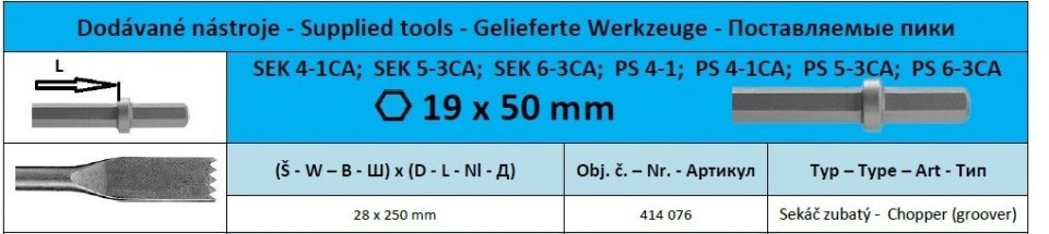 Hex19 x 50 Slotting tool