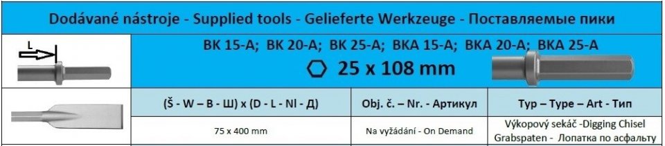 Hex25 x 108 Digging Chisel