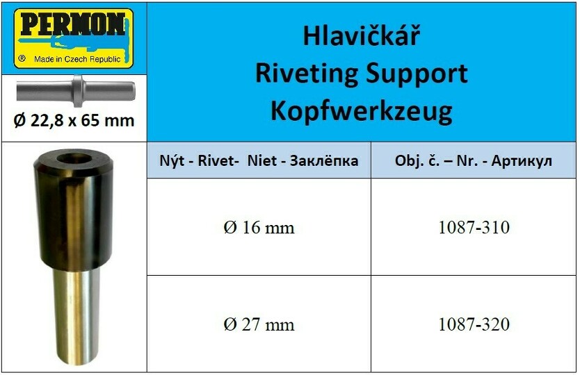 Kopfwerkzeug für Nierstütze 22,8