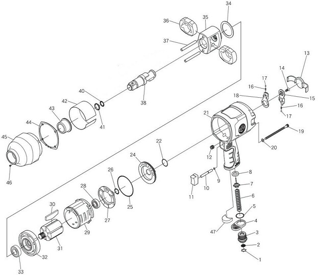 3/4” Impact Wrench SI-1550