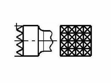 Hex12,5/Ø 14,3 x 50 Pemrlice 4x4 zuby(dl.200)